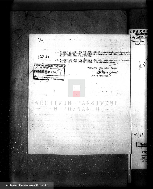 Obraz 19 z jednostki "Zatwierdzenie zakładu przemysłowego /farbiarni/ Stanisława Kluza w Lubaszu pow. Czarnków"