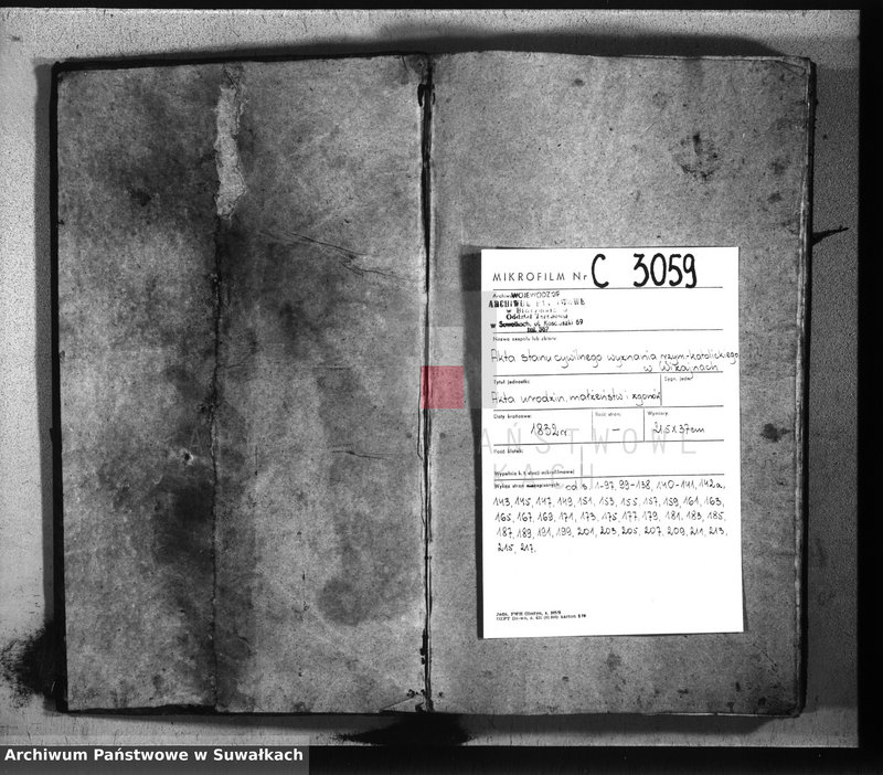 image.from.unit.number "Duplikat parafij wiżayńskiey z roku 1832"