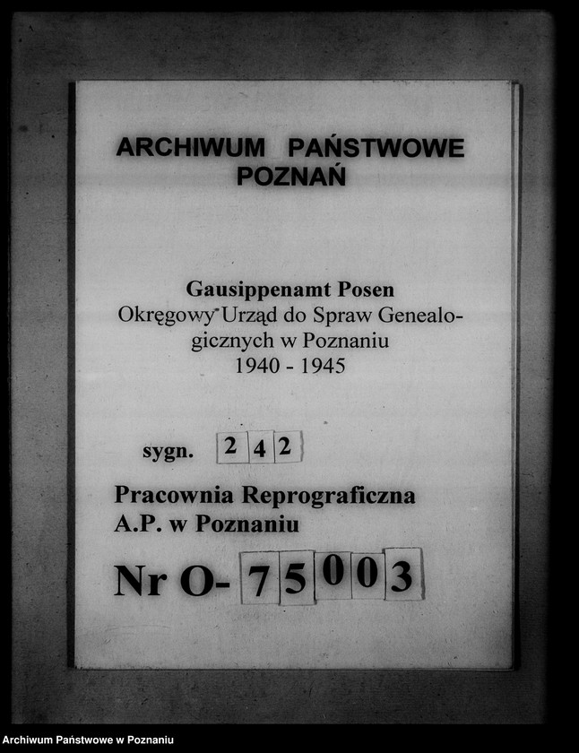 image.from.unit.number "Kreissippenamt Birnbaum [Międzychód]. Bücher evangelischer Kirchen, Altlutheraner, Bücher katholischer Kirchen, Zivilstandsregister, Seelenlisten, Zweitschriften"