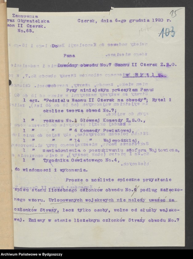 image.from.unit.number "[Raporty Kompani Rytel Zachodniej Straży Obywatelskiej - rozkazy Komendy Powiatowej w Chojnicach, Baonu II Czersk. Spis członków Zachodniej Straży Obywatelskiej Kompani Rytel]"
