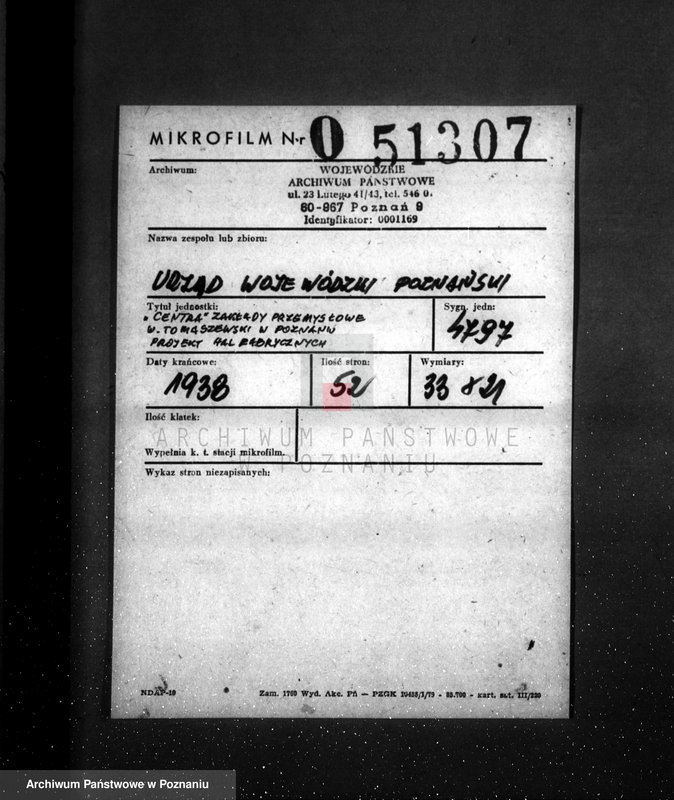 Obraz 2 z jednostki ""Centra" Zakłady Przemysłowe W. Tomaszewski w Poznaniu projekt hal fabrycznych"