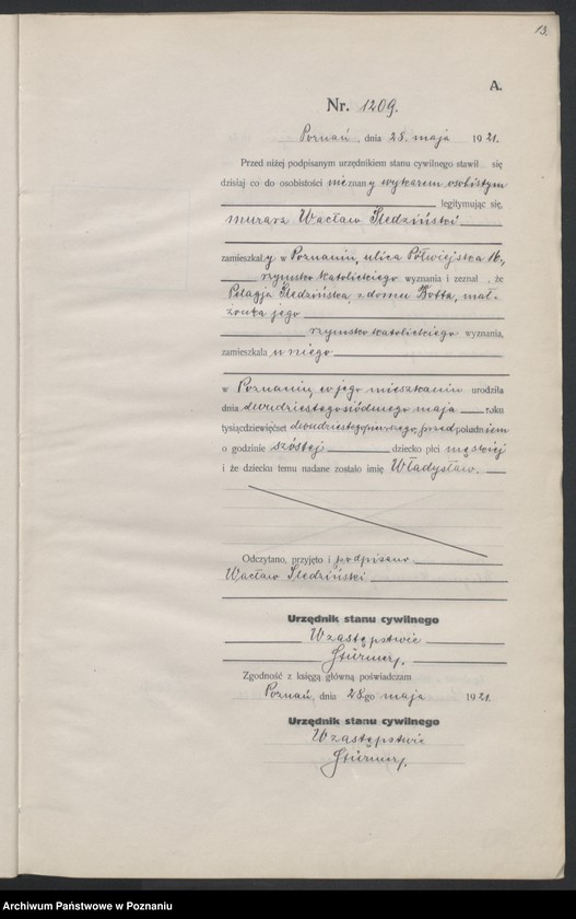 Obraz 15 z jednostki "Księga urodzeń odpis tom IV [Rejestr poboczny urodzeń]"