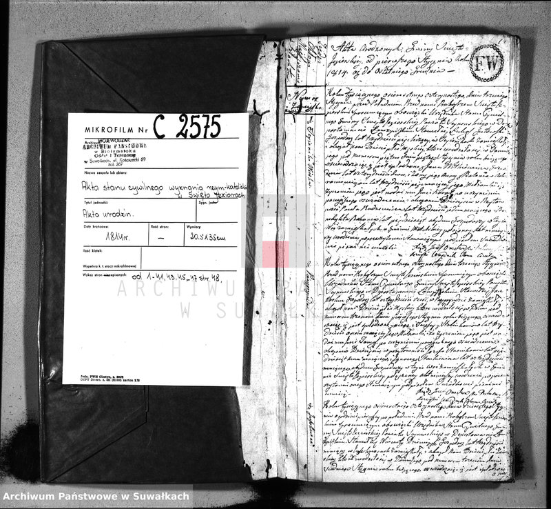 image.from.unit.number "Akta urodzonych gminy świętojańskiey od 1-go stycznia 1814 roku aż do ostatniego grudnia"