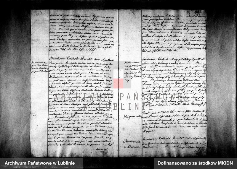 image.from.unit.number "[Księga wpisów biskupa chełmskiego Teodozjusza Rostockiego] 1784 - 1787 Akta za szczęśliwych rządów - - Porfiriusza Skarbka Ważyńskiego nominata biskupa chełmskiego i bełskiego oraz z całą jurysdykcją administratora zaczęte [s.152] 1787-1791"