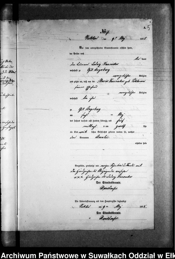 image.from.unit.number "Geburts-Neben-Register des Preussischen Standes-Amtes Kehlen Kreis Angerburg"