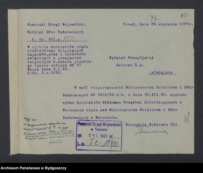 image.from.unit.number "[Kontrakty rządu niemieckiego dot. majątków, praw i interesów związanych z przejęciem terytorium byłego zaboru pruskiego]"