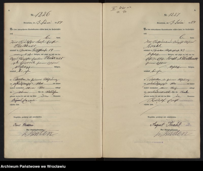 image.from.unit.number "Geburts-Haupt-Register Breslau II 1904 Band 4"