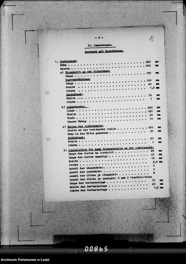 Obraz 12 z jednostki "306 Rucksack A-G. [Korespondencja, zamówienia i kalkulacje]"