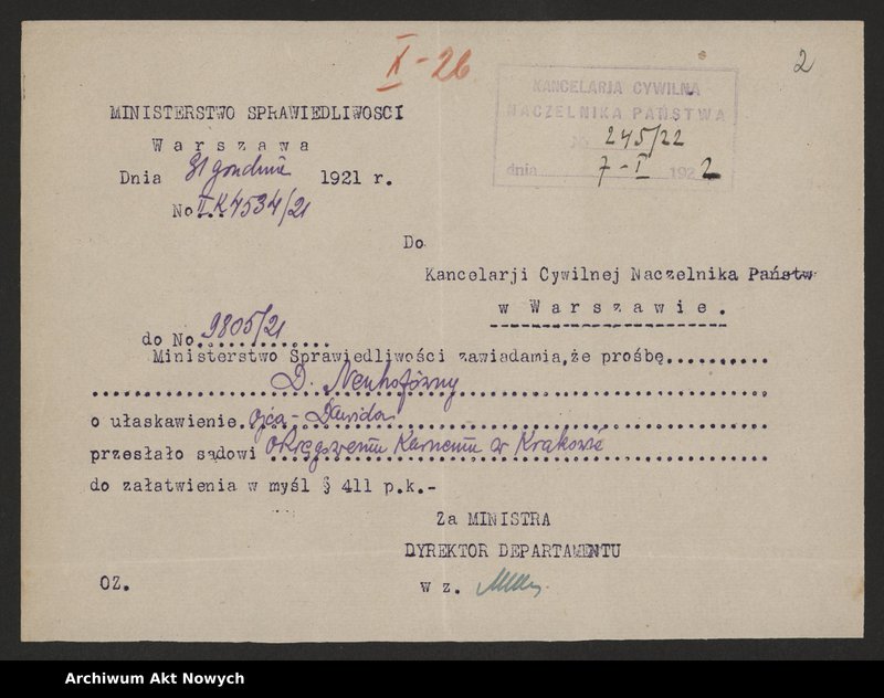 image.from.unit.number "Ułaskawienia z Małopolski - nieuwzględnione, dotyczące: zabójstw, kradzieży m. in w czasie inwazji rosyjskiej w 1914 r., dezercji, lichwy wojennej oraz handlu walutą, a także wykroczeń i rabunku na jesieni 1918 r. podczas rozruchów antyżydowskich (pow. Rzeszów)"