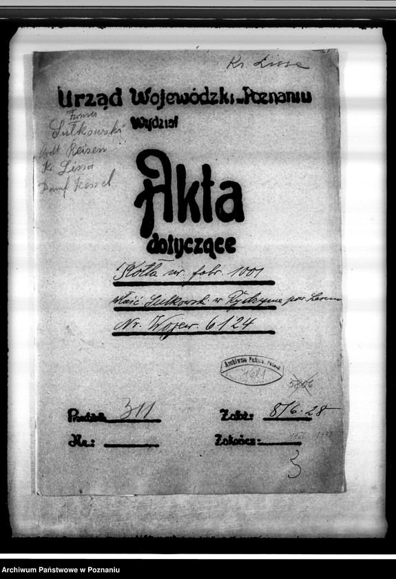 Obraz 4 z jednostki "Elektrownia Fundacji Sułkowskich w Rydzynie, pow. leszczyński nr woj. kotła 6124"