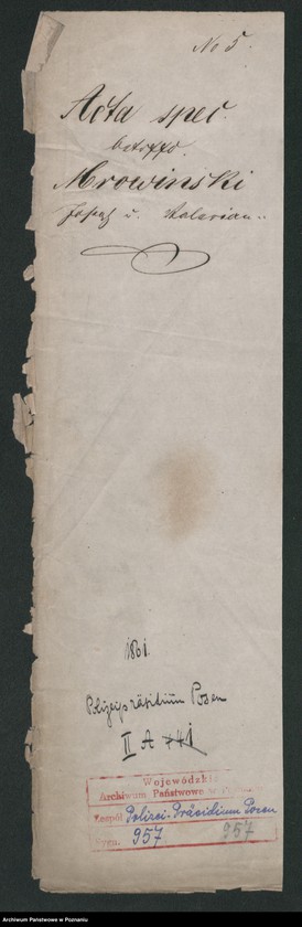 Obraz 2 z jednostki "A. betr. Josef und Valerian Mrowiński"