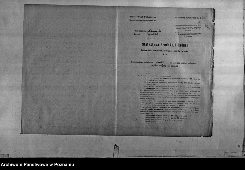 Obraz 15 z jednostki "/Statystyka produkcji rolnej - zestawienie powiatowe - Szubin"