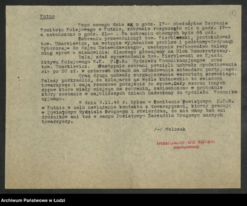 Obraz 11 z jednostki "Sprawozdania instruktorów [Wydziału] z wyjazdów w teren"