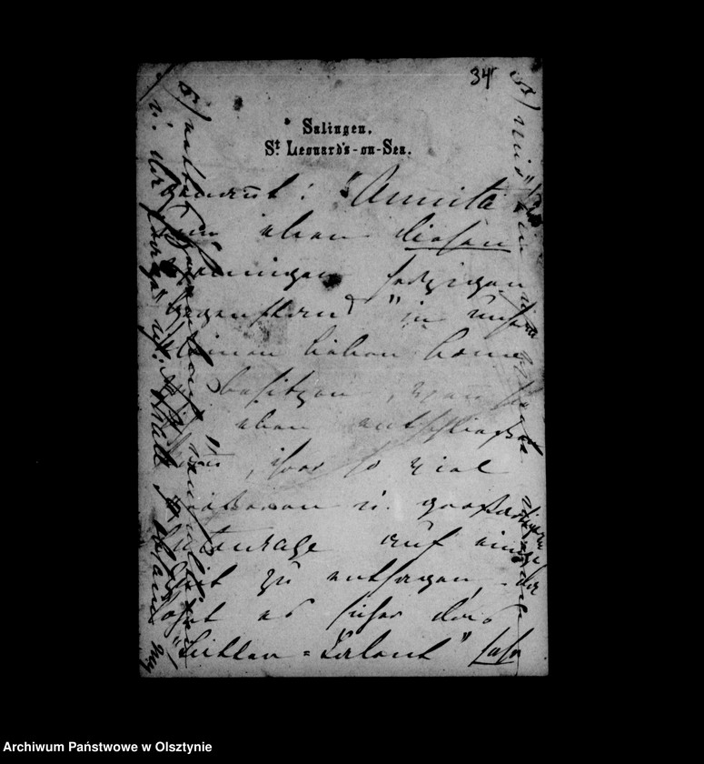 image.from.unit.number "/Fragmente v. Briefen der Violet Swiney, geb. Gfin Schlippenbach aus Sallingen England an Anna Gfin Lehndorff geb. Hahn/"