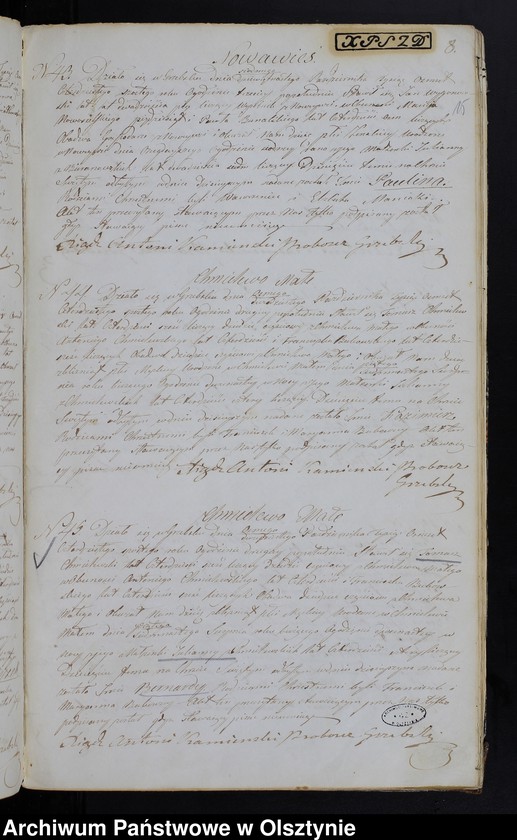image.from.unit.number "Duplikat Aktów Urodzenia, Zaślubień, Zeyścia Parafii Grzebskiey za Rok 1846"