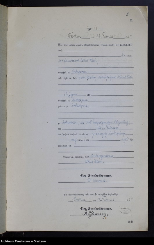 image.from.unit.number "Sterbe-Neben-Register Nr 1 - 13 [ Księga zgonów - wtóropis ]"