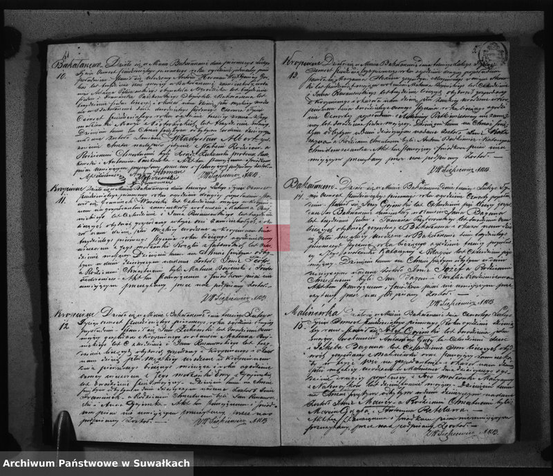 image.from.unit.number "Duplikat Aktów Urodzonych zaślubionych i Zejscia Parafii Bakałarzewo za rok 1861 sporządzony"