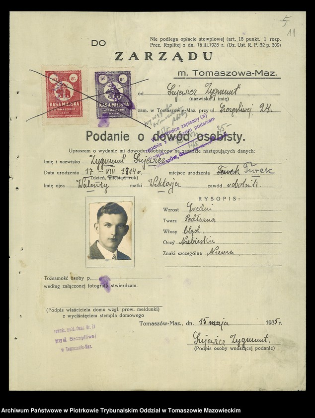 Obraz 14 z jednostki "Dowodów osobistych od nr 641 do 830. Tom IV"