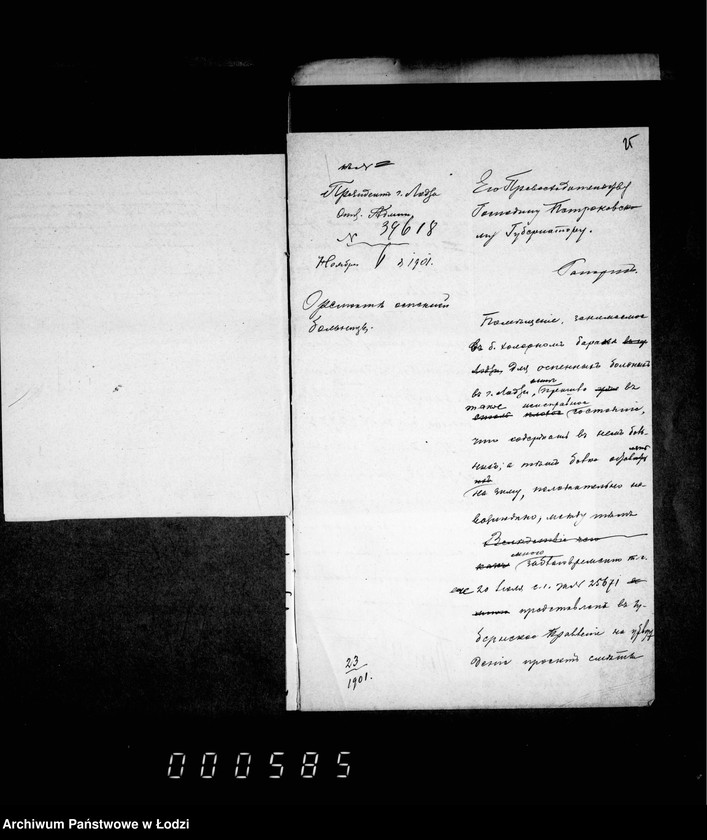 Obraz 20 z jednostki "O proizvodstve rabot po počinke zdanija cholernoj bol´nicy v gor. Lodzi"