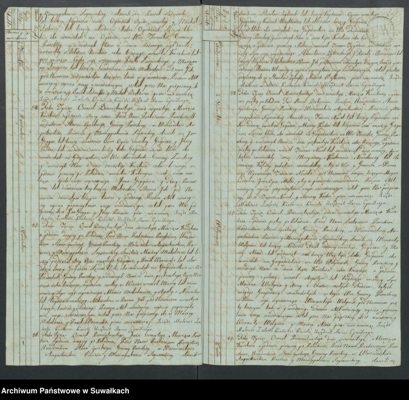 image.from.unit.number "Akta Zeszłych Gminy Puńskiey Od Dnia 1 Stycznia Do Dnia Ostatniego Grudnia 1819 Roku."