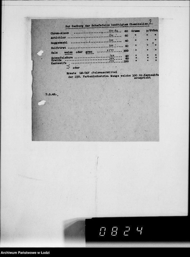 Obraz 6 z jednostki "5005 Kriegsauftrag 5121-304.843 1000 Stück Wachtpost Pelze HBA- Berlin"