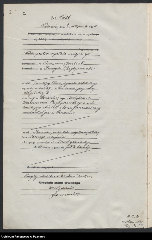 Obraz 4 z jednostki "Księga miejscowa zgonów tom III [Rejestr główny zgonów]"