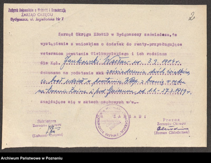 Obraz 17 z jednostki "Życiorysy powstańców wielkopolskich: J - tom lll /Jankowski Wacław - Jarząbek Wincenty/."