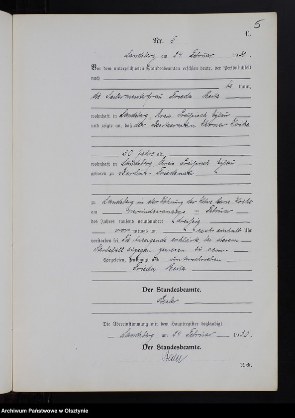 image.from.unit.number "Sterbe-Neben-Register Nr 1 - 25 [ Księga zgonów - wtóropis ]"