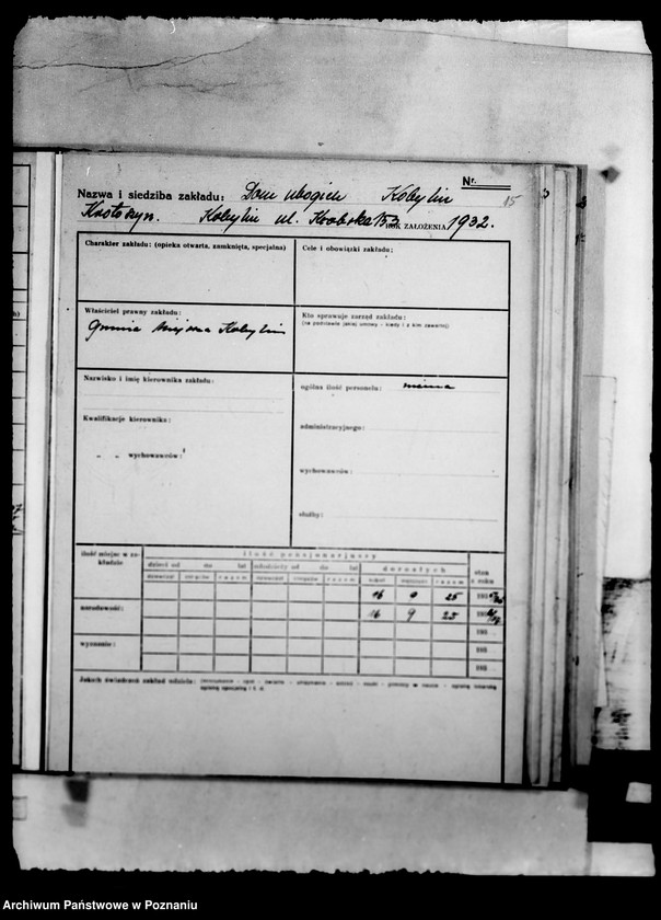 Obraz 19 z jednostki "/Kartoteka stowarzyszeń i zakładów opiekuńczych/"