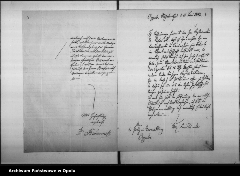 Obraz 7 z jednostki "Acta des Magistrats zu Oppeln betreffend den Schankwirthschaftsbetrieb im Hause No 8 Wilhelmstal durch Bosannek Vol: I"