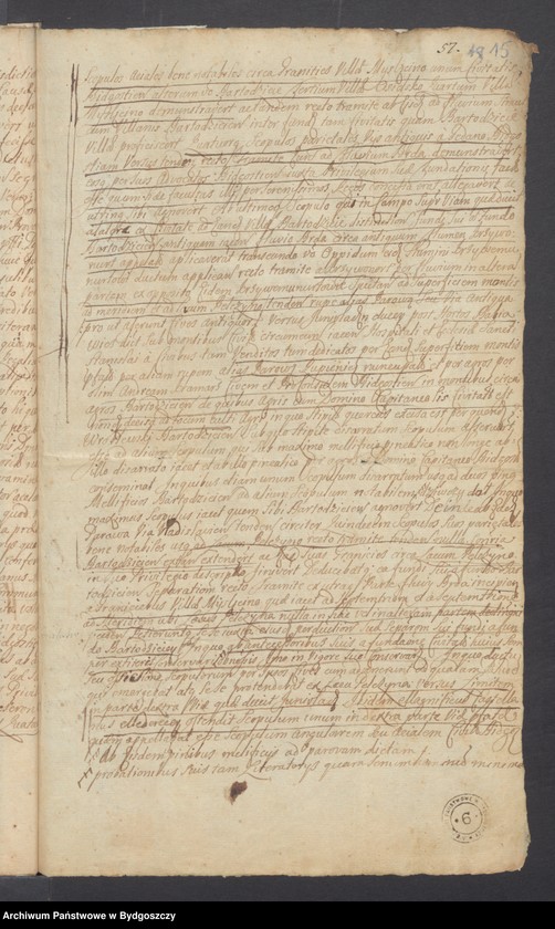 image.from.unit.number "Documente der Stadt Bromberg zum Prozess der Kämmerei gegen das Forstamt Bromberg wegen des Waldes bei Vorwerk Bocianowo. Odpisy dokumentów,"