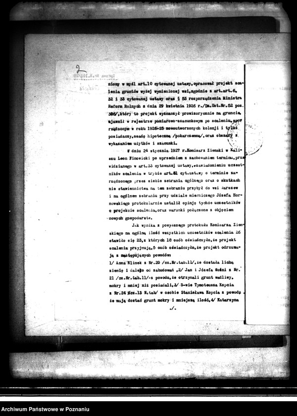 Obraz 6 z jednostki "Regulacja hipoteczna scalonych gruntów we wsi Warszów powiatu kaliskiego"