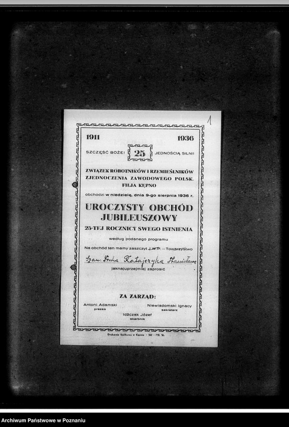 Obraz 5 z jednostki "Korespondencja przewodniczącego St. Ratajczyka"