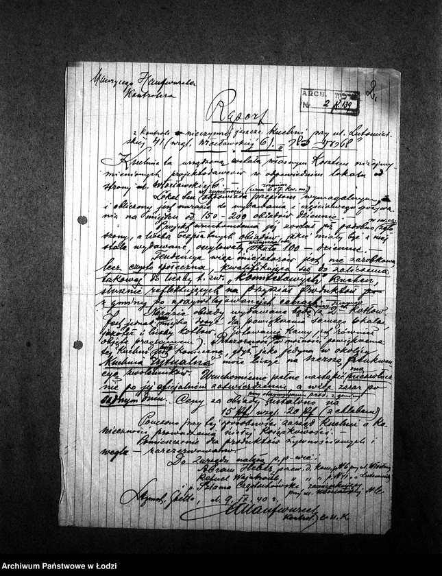 Obraz 5 z jednostki "[Kuchnia nr 139, ul. Wrocławska 6 (Lutomierska 41). Działalność kuchni, personel, konsumenci, kontrole]"