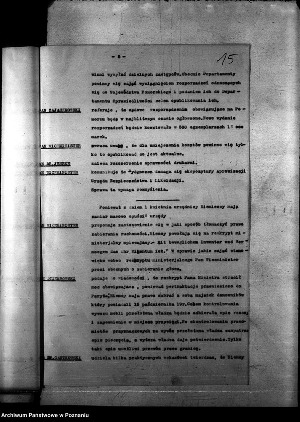 Obraz 19 z jednostki "Protokoły konferencji międzydepartamentowych"