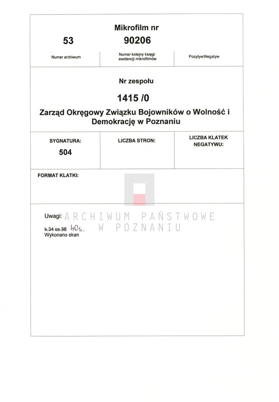 Obraz 2 z jednostki "Ogólne uwagi i spostrzeżenia dotyczące powstania wielkopolskiego."