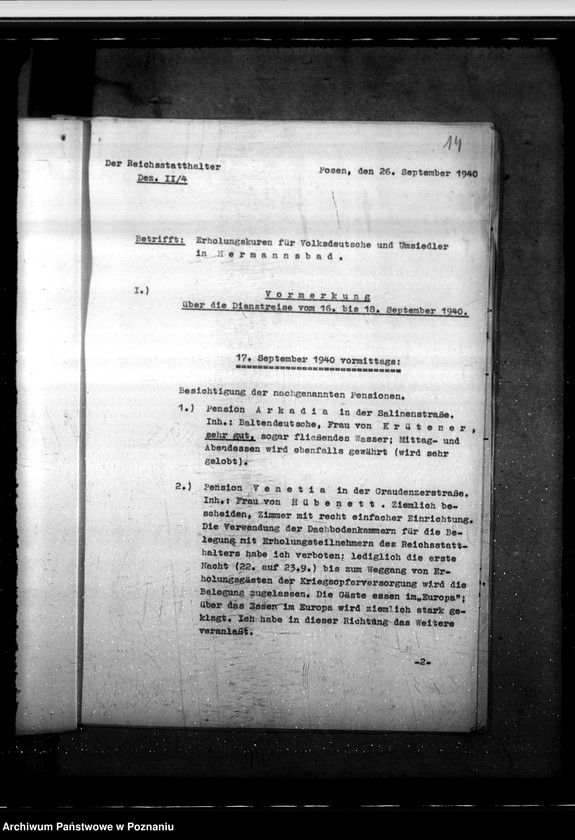 Obraz 18 z jednostki "Erholungsanstalt in Hermannsbad - Ciechocinek - für Volksdeutsche und Umsiedler"