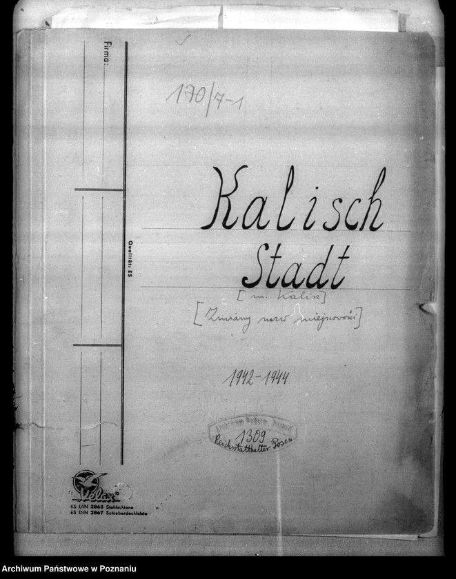 Obraz 4 z jednostki "Kalisch - Stadt, miasto Kalisz (Zmiany nazw miejscowości)"