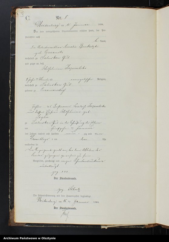 image.from.unit.number "Sterbe-Neben-Register Nr 1 - 71"