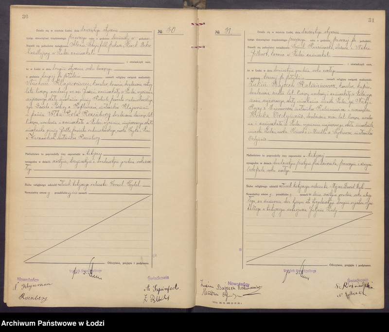 Obraz 18 z jednostki "Akta małżeństw od numeru 1 do numeru 700"