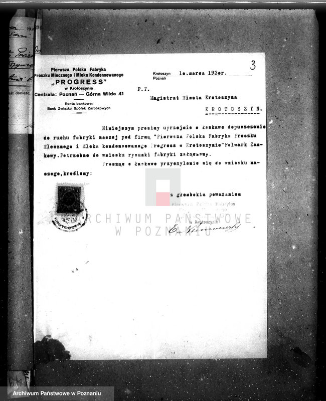 Obraz 7 z jednostki "Zatwierdzenie projektu przemysłowego urządzenia fabryki proszku mlecznego Firmy "Progres" w Krotoszynie"