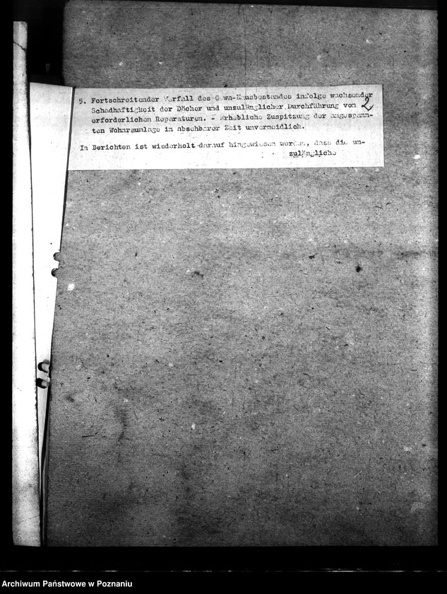 Obraz 6 z jednostki "Lageberichte über Wohnungs - und Siedlungswesen"