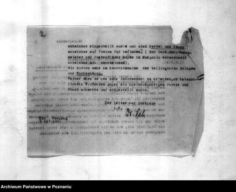 Obraz 6 z jednostki "Korespondencja w sprawie wytoczenia procesów sądowych Polakom, podejrzanym o zabójstwo miejscowych Niemców w 1939roku"