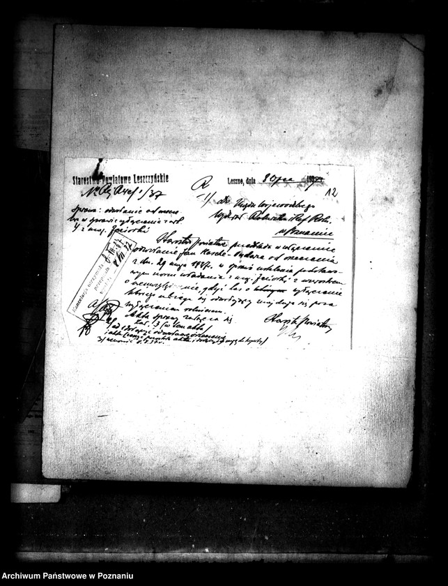 Obraz 17 z jednostki "Majątek Jeziorki powiatu leszczyńskiego wyłączenie z art. 4/5 ustawy o reformie rolnej Hans Hasche ."