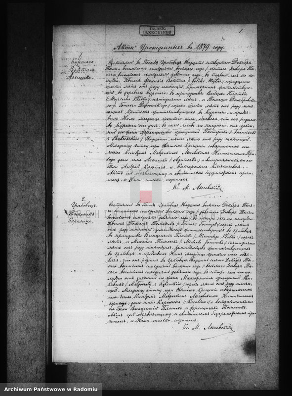 image.from.unit.number "[Duplikat akt urodzonych, zaślubionych i zmarłych parafii Grabowiec za 1879 r.]"