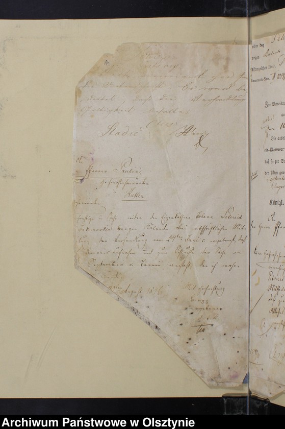 image.from.unit.number "Schreiben d.Justizamt 1787 J. Sache des Carl Gustav Blaseo 1829 Prozess-Sachen des Pfarrers Paulini 1845-1847. Beschluss in die Personaldezem- Sache 1871"