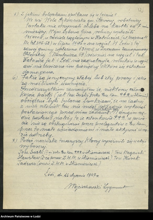 Obraz 13 z jednostki "Wybory do Sejmu okręg VII Skierniewice [- sprawozdania z przebiegu akcji wyborczej i głosowania, składy osobowe Obwodowych Komisji Wyborczych]"