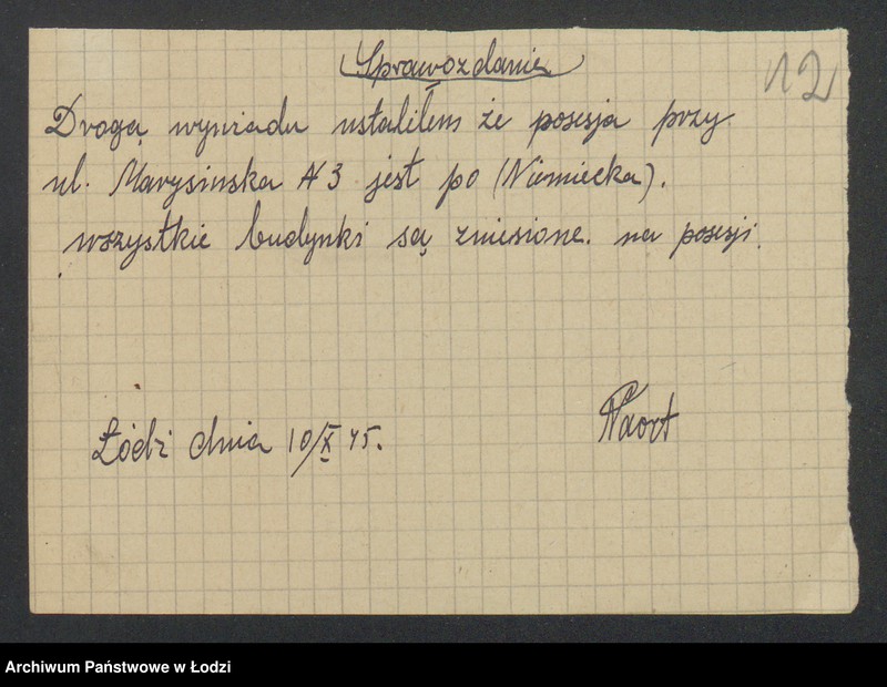 image.from.unit.number "Księga inwentarzowa nieruchomości m. Łodzi ul. Marysińska"