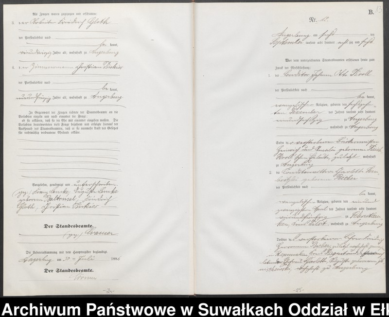 image.from.unit.number "Heiraths-Neben-Register des Preussischen Standes-Amtes Angerburg Kreis Angerburg"