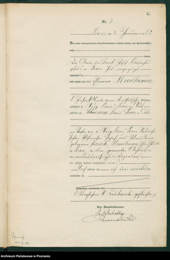 Obraz 6 z jednostki "Księga miejscowa zgonów t. I"